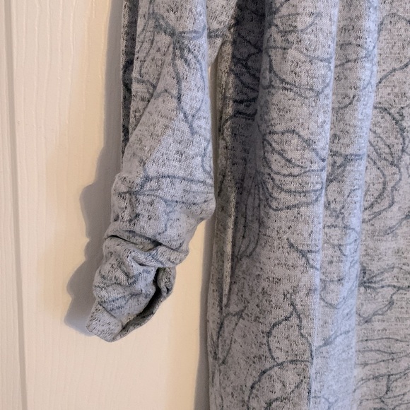 Bobeau Womens Hacci Open Cozy Cardigan Sweater in Denim Floral - NWT - Picture 8 of 9